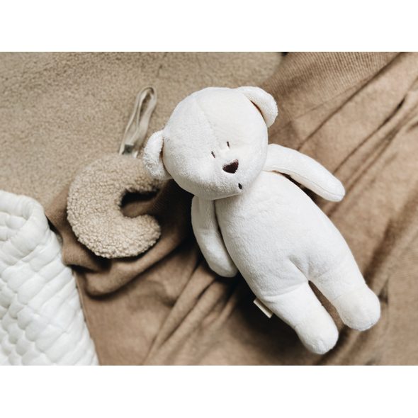 MOONIE USÍNÁČEK MEDVĚD 2.0 CREAM - USÍNÁČCI ŠUMÍCÍ / S TLUKOTEM - PRO DĚTI