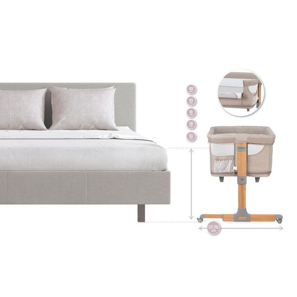 MOMI POSTÝLKA SMART BED 4V1 BÉŽOVÁ - KOŠÍKY A KOLÉBKY - SPINKÁNÍ