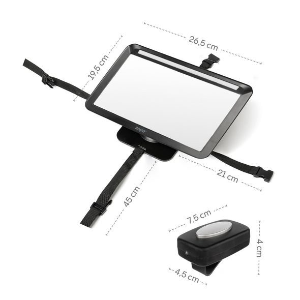 ZOPA ZRCÁTKO S LED OSVĚTLENÍM DELUXE - ZRCÁTKA DO AUTA - AUTOSEDAČKY A PŘÍSLUŠENSTVÍ