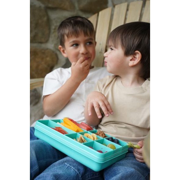 MELII SNACKLE BOX KRABIČKA NA SVAČINU 1368 ML - MODROZELENÁ - KRABIČKY NA SVAČINU - KRMENÍ