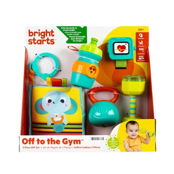 BRIGHT STARTS SADA DÁRKOVÁ PRO ROZVOJ KOORDINACE I SMYSLŮ OFF TO THE GYM™, 3M+ - SENZORICKÉ HRAČKY - PRO DĚTI
