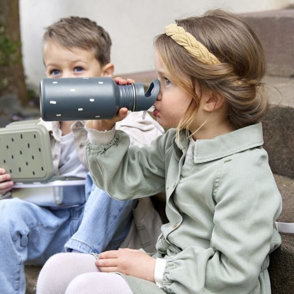 LÄSSIG BOTTLE STAINLESS STEEL HAPPY PRINTS MIDNIGHT BLUE - TERMOOBALY A TERMOSKY - KRMENÍ