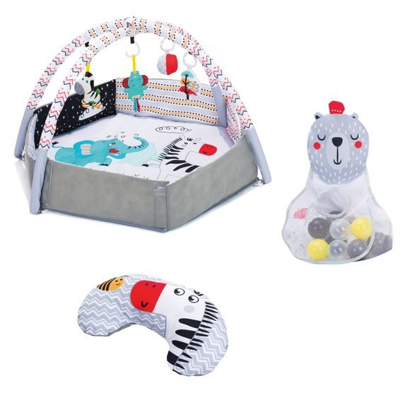 FILLIKID DEKA S HRAZDOU S MÍČKY GREY - HRACÍ PODLOŽKY NA ZEM - SPINKÁNÍ