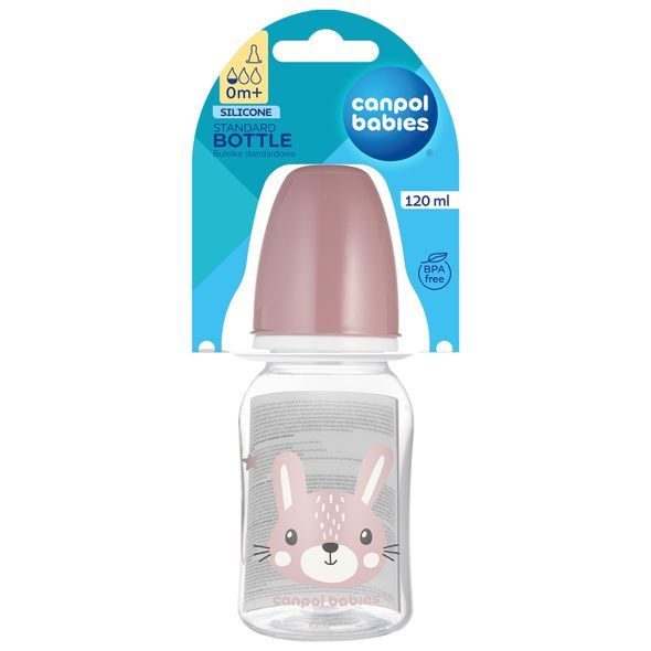 CANPOL BABIES LAHEV ÚZKOHRDLÁ CUTE ANIMALS 120ML ZAJÍC - KOJENECKÉ LAHVE - KRMENÍ