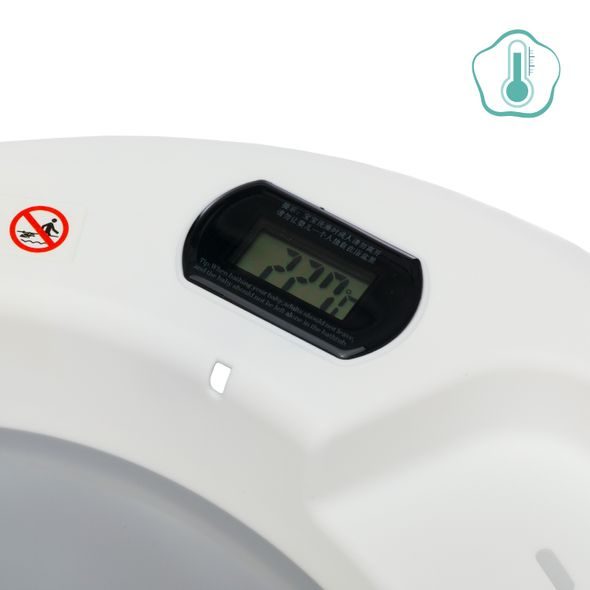 FILLIKID SKLÁDACÍ DĚTSKÁ VANIČKA BELUGA S TEPLOMĚREM WHITE-GREY - VANIČKY PLASTOVÉ - KOUPÁNÍ A ZDRAVÍ