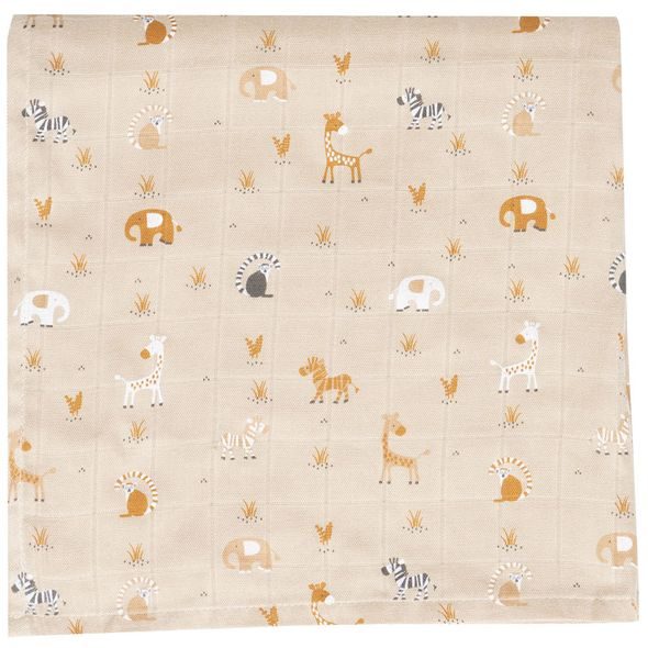 BEBE-JOU MUŠELÍNOVÁ PLENKA 110X110CM STEPPE - ZAVINOVACÍ PLENY / OSUŠKY VELKÉ - PŘEBALOVÁNÍ