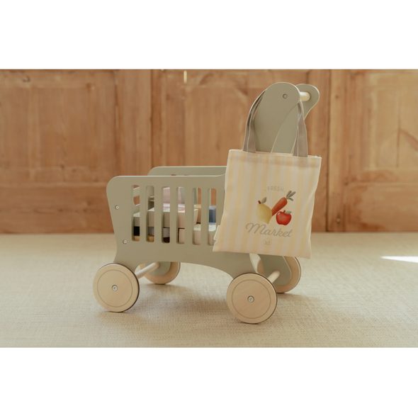 LITTLE DUTCH NÁKUPNÍ VOZÍK S DOPLŇKY DŘEVĚNÝ - LITTLE DUTCH - PRO DĚTI