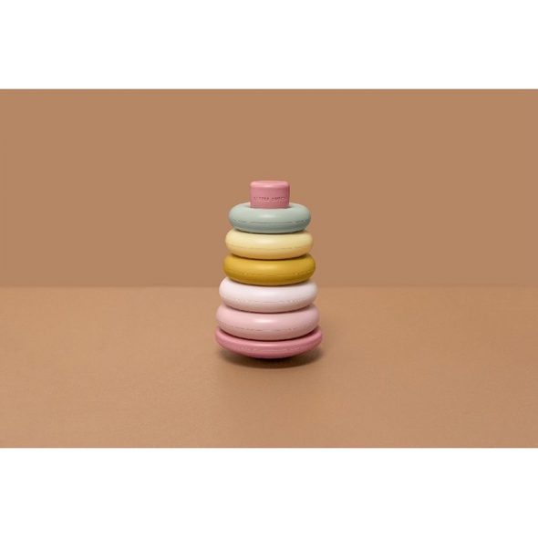 LITTLE DUTCH NASAZOVACÍ KROUŽKY RŮŽOVÉ - STOHOVACÍ HRAČKY - PRO DĚTI