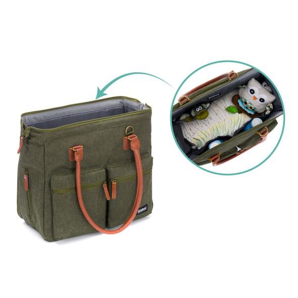 FILLIKID TAŠKA NA PLENY OXFORD DARKGREEN MELANGE - PŘEBALOVACÍ TAŠKY - KOČÁRKY A PŘÍSLUŠENSTVÍ