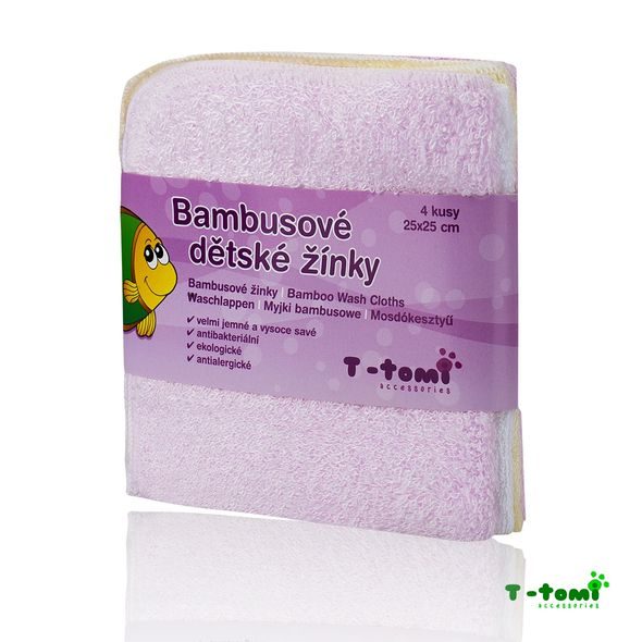 T-TOMI BAMBUSOVÉ ŽÍŇKY V PROVEDENÍ UBROUSEK 4KS - ŽÍNKY A HOUBIČKY - KOUPÁNÍ A ZDRAVÍ