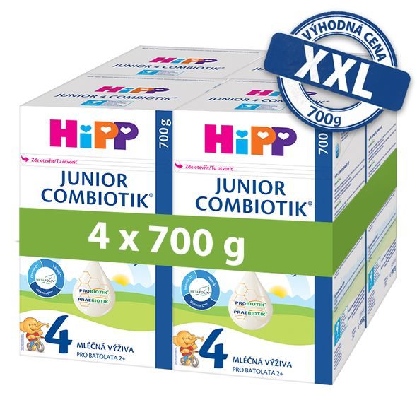 HIPP 4X BATOLECÍ MLÉKO HIPP 4 JUNIOR COMBIOTIK 700G - KOJENECKÁ MLÉKA - KRMENÍ