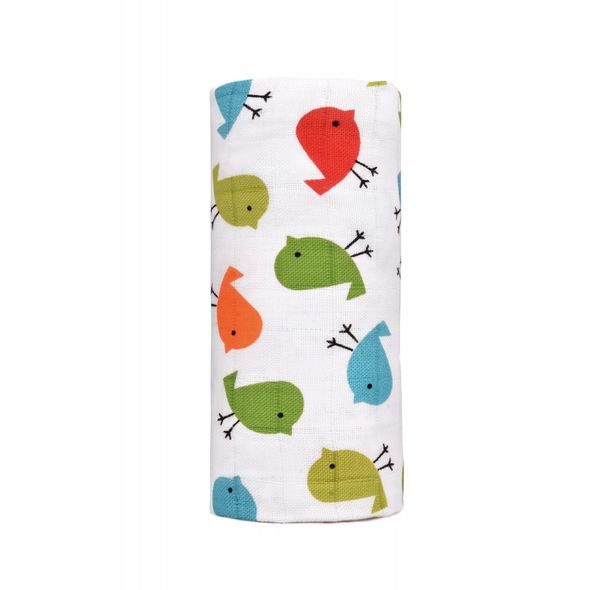 T-TOMI BIO VELKÁ BAMBUSOVÁ OSUŠKA S POTISKEM - ZAVINOVACÍ PLENY / OSUŠKY VELKÉ - PŘEBALOVÁNÍ