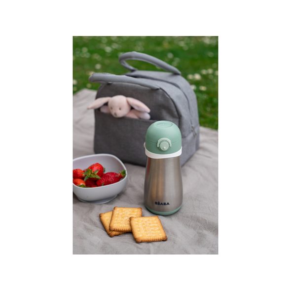 BEABA HRNEK TERMOIZOLAČNÍ NEREZ 350ML SAGE GREEN - TERMOOBALY A TERMOSKY - KRMENÍ
