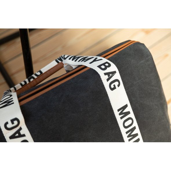 CHILDHOME PŘEBALOVACÍ TAŠKA MOMMY BAG CANVAS BLACK - PŘEBALOVACÍ TAŠKY - KOČÁRKY A PŘÍSLUŠENSTVÍ