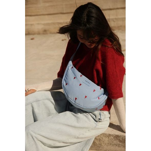 STUDIO NOOS PUFFY ADULT FANNY KABELKA LIGHT BLUE HEARTS - ORGANIZÉRY A KOŠÍKY - KOČÁRKY A PŘÍSLUŠENSTVÍ