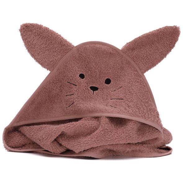 FILLIKID OSUŠKA S KAPUCÍ RABBIT PINK 75X75CM - OSUŠKY A DĚTSKÉ ŽUPANY - KOUPÁNÍ A ZDRAVÍ