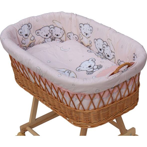 SCARLETT MOJŽÍŠŮV KOŠÍK S PODVOZKEM PRO MIMINKO TORO RŮŽOVÁ - KOŠÍKY A KOLÉBKY - SPINKÁNÍ