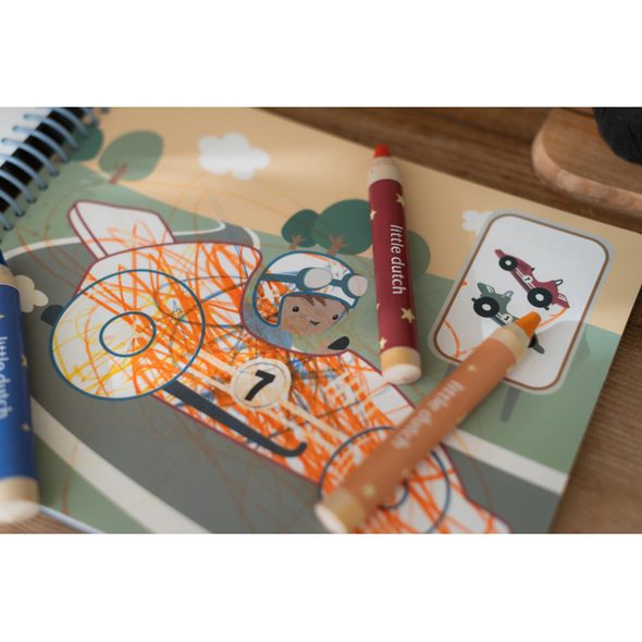 LITTLE DUTCH OMALOVÁNKY S PASTELKAMI DOPRAVA JIM - LITTLE DUTCH - PRO DĚTI