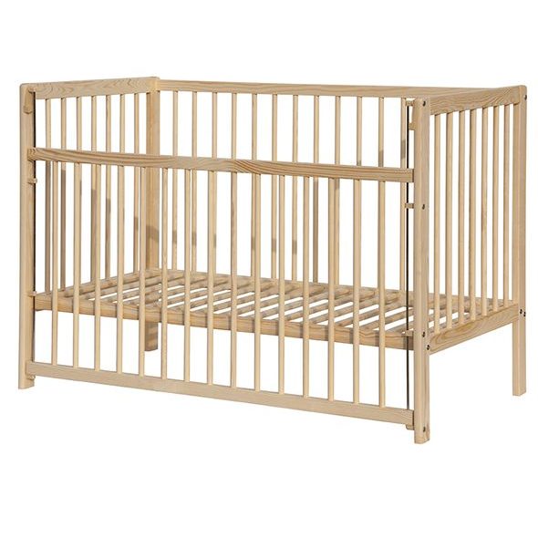 SCARLETT DĚTSKÁ POSTÝLKA SCARLETT DOMINIK - ECO PŘÍRODNÍ (BOROVICE) - STAHOVACÍ BOČNICE - 120 X 60 CM - DŘEVĚNÉ POSTÝLKY - SPINKÁNÍ