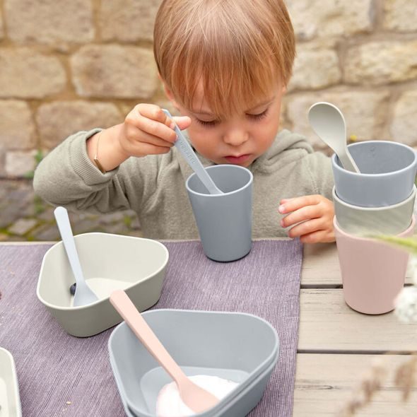 LÄSSIG MUG GEO GREY-BLUE - DĚTSKÉ HRNEČKY - KRMENÍ