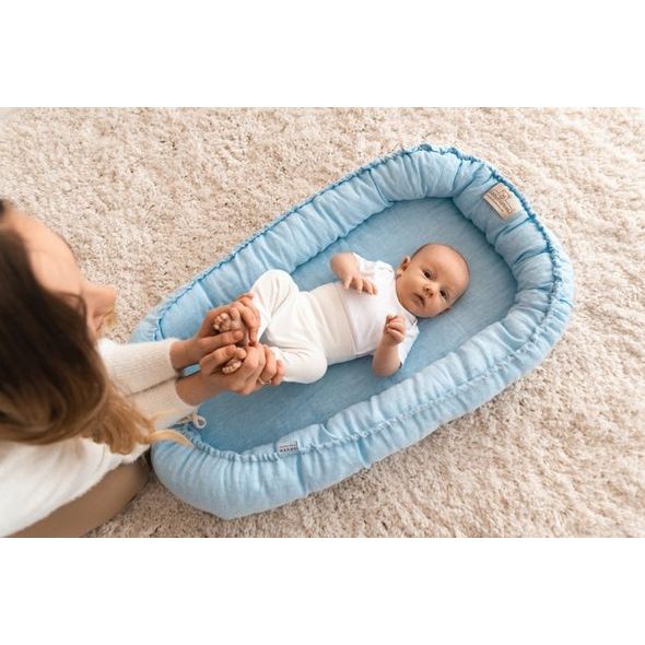 BABYMATEX HNÍZDEČKO PRESTIGE LINEN PLAIN 80X55 CM - 24 - HNÍZDEČKA - SPINKÁNÍ