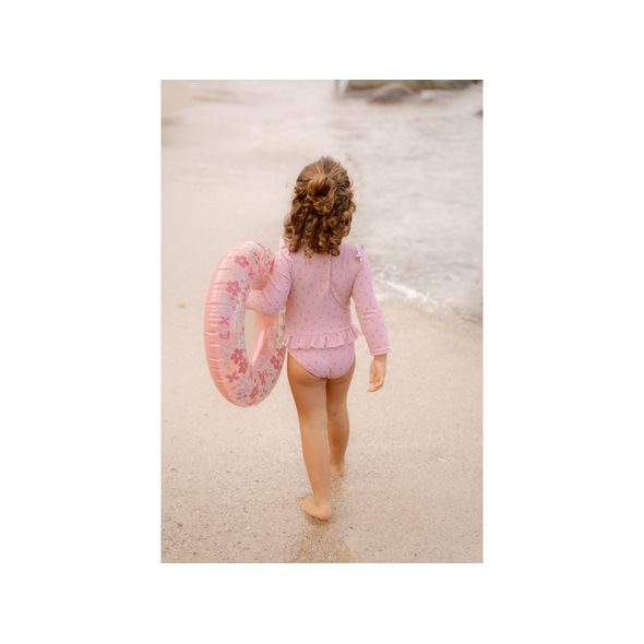 LITTLE DUTCH PLAVKY DLOUHÝ RUKÁV SUNNY FLOWERS BLUSH VEL. 98/104 - KOJENECKÉ PLAVKY - KOUPÁNÍ A ZDRAVÍ