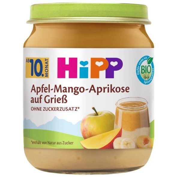 HIPP BIO KRUPIČKA S OVOCEM 200 G - KAŠE - KRMENÍ