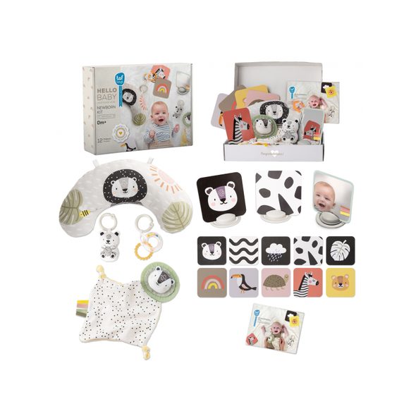 TAF TOYS SADA HRAČEK HELLO BABY - HRA NA BŘÍŠKU - PRO DĚTI