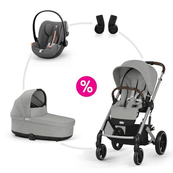 CYBEX SET BALIOS S LUX + KORBA + CLOUD G + ADAPTÉRY - TROJKOMBINACE - KOČÁRKY A PŘÍSLUŠENSTVÍ