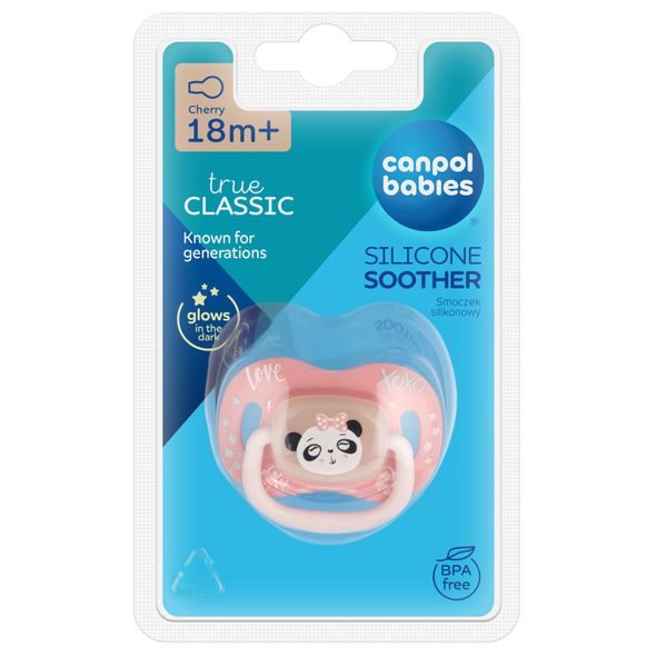 CANPOL BABIES DUDLÍK SILIKONOVÝ TŘEŠINKA EXOTIC ANIMALS 18M+ 1KS PANDA - ŠIDÍTKA A DOPLŇKY - KRMENÍ