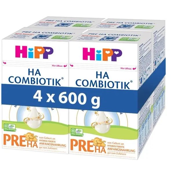 HIPP 4X POČÁTEČNÍ KOJENECKÁ VÝŽIVA HIPP HA 1 COMBIOTIK 600G - KOJENECKÁ MLÉKA - KRMENÍ