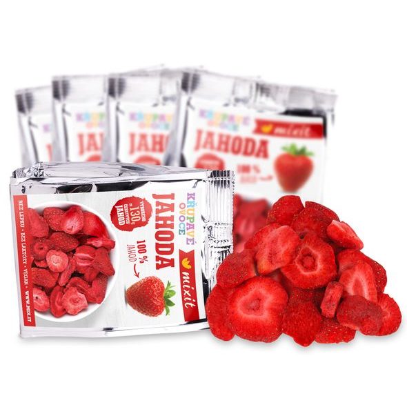 MIXIT KŘUPAVÉ OVOCE DO KAPSY - JAHODA - DO TAŠKY NA VYCHÁZKU - PRO MAMINKY