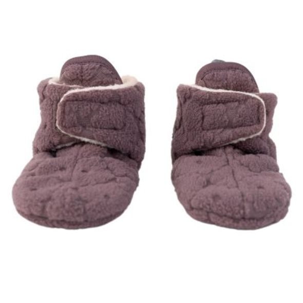 LODGER SLIPPER FOLKLORE FLEECE MAUVE 0 - 3 MĚSÍCE - KOJENECKÉ CAPÁČKY - PRO DĚTI