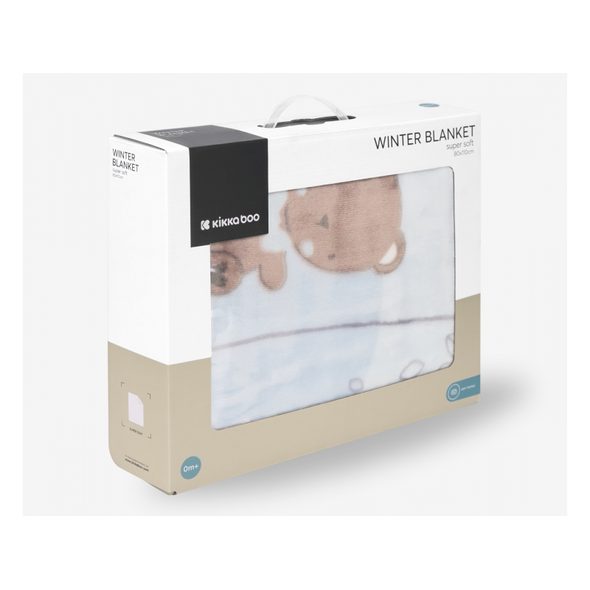KIKKABOO DĚTSKÁ DEKA SUPER SOFT 140X110 CM DREAM BIG BLUE - DĚTSKÉ DEKY PRO MIMINKA - SPINKÁNÍ
