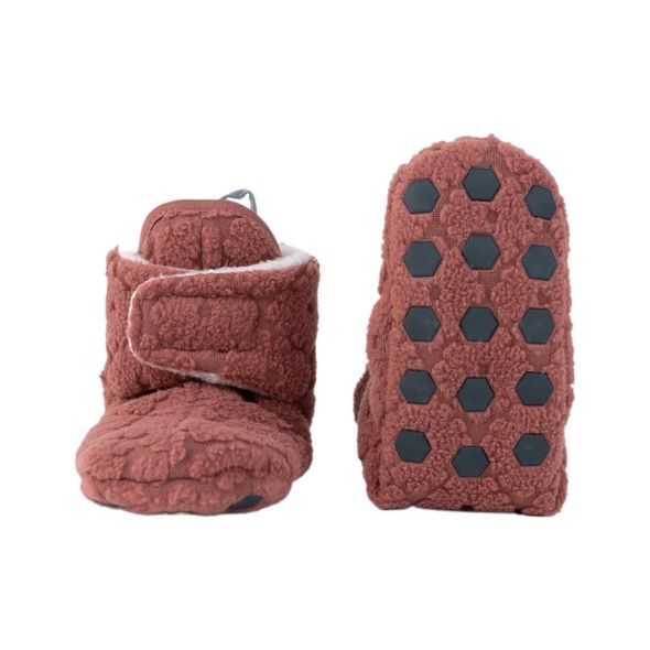 LODGER SLIPPER FOLKLORE FLEECE ROSEWOOD 0 - 3 MĚSÍCE - KOJENECKÉ CAPÁČKY - PRO DĚTI