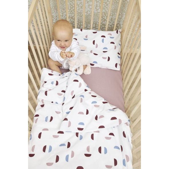 MEYCO POVLEČENÍ 100X135 CM - SHAPES LILAC - POVLEČENÍ DO POSTÝLKY - SPINKÁNÍ