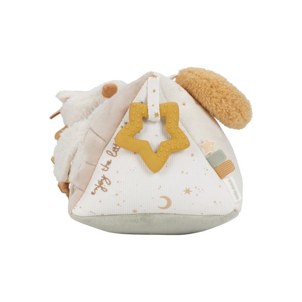 LITTLE DUTCH POLŠTÁŘEK TROJHRANNÝ S AKTIVITAMI NEWBORN NATURALS - FARMA - PRO DĚTI