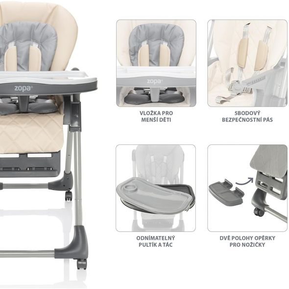 ZOPA JÍDELNÍ ŽIDLIČKA MONTI 2 - JÍDELNÍ ŽIDLIČKY PLASTOVÉ - KRMENÍ