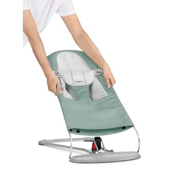 BABYBJORN BABYBJORN POTAH NA LEHÁTKO LIGHT SAGE/GREY JERSEY WOVEN - LEHÁTKA A HOUPADLA - SPINKÁNÍ