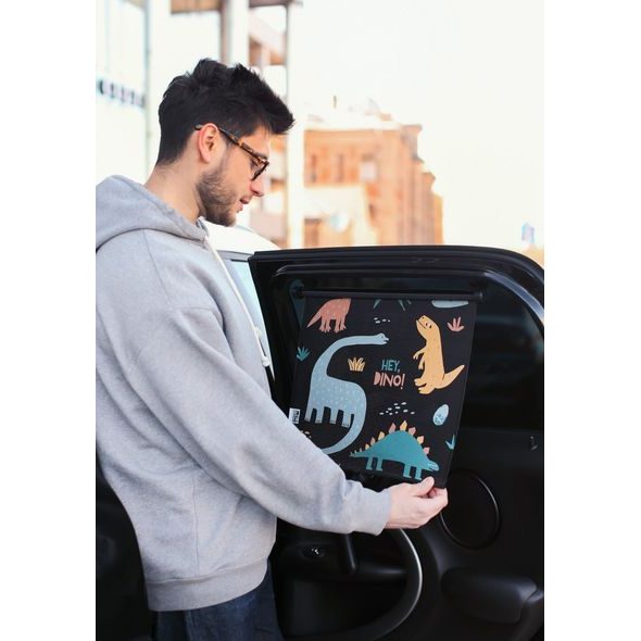 LEOKID SLUNEČNÍ CLONY DO AUTA 2 KS HEY DINO - SLUNEČNÍ ROLETY A CLONY - AUTOSEDAČKY A PŘÍSLUŠENSTVÍ