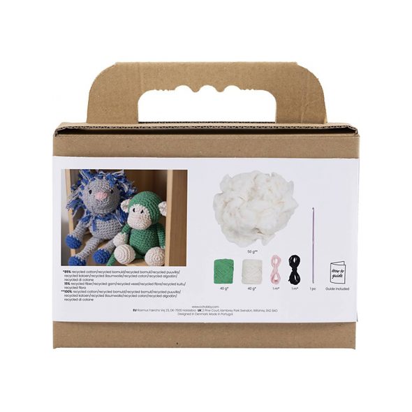 CREATIV COMPANY SADA NA HÁČKOVÁNÍ AMIGURUMI OPIČKA - NAVLÉKÁNÍ - PRO DĚTI