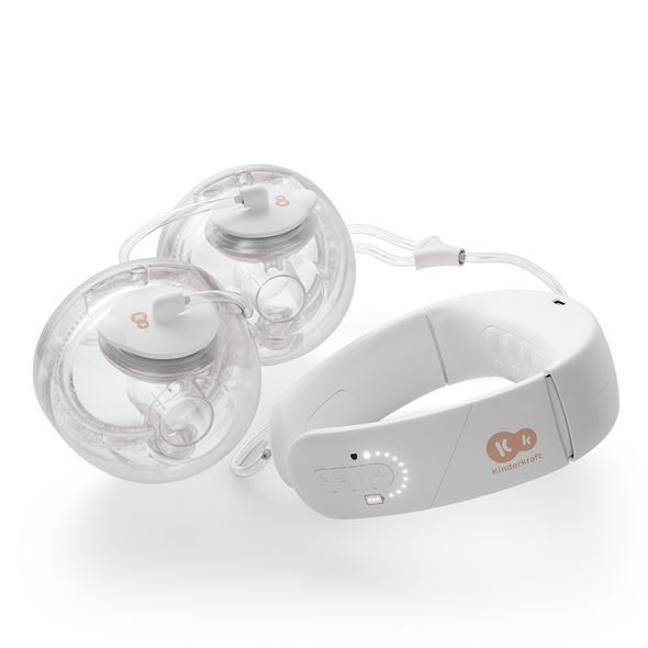 KINDERKRAFT ODSÁVAČKA MATEŘSKÉHO MLÉKA S FUNKCÍ OHŘEVU KRKU DOUBLE HANDS-FREE GENTLENESTE - ODSÁVAČKY MATEŘSKÉHO MLÉKA - KRMENÍ