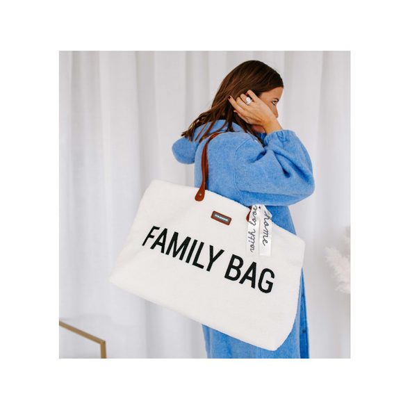 CHILDHOME CESTOVNÍ TAŠKA FAMILY BAG TEDDY OFF WHITE - PŘEBALOVACÍ TAŠKY - KOČÁRKY A PŘÍSLUŠENSTVÍ