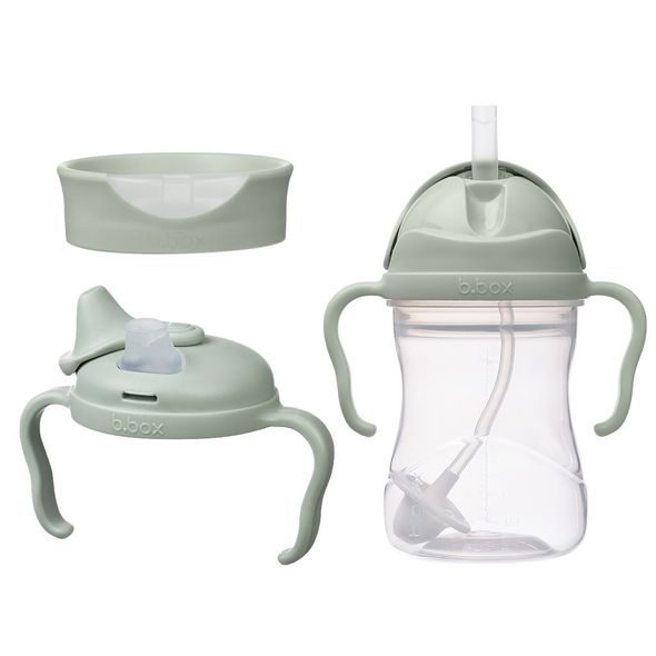 B.BOX UNIVERZÁLNÍ SADA NA PITÍ 3V1, 240 ML - ZELENÁ - DĚTSKÉ HRNEČKY - KRMENÍ