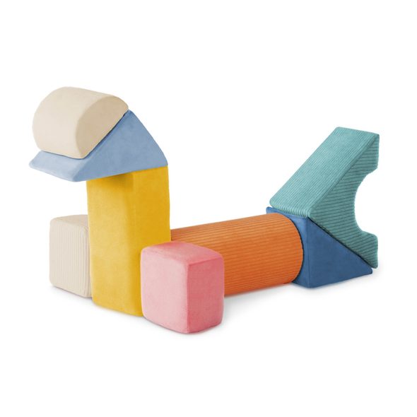 B-TOYS TEXTILNÍ PĚNOVÉ TVARY TUMBLE-Y TOWERS - STAVEBNICE A PUZZLE - PRO DĚTI