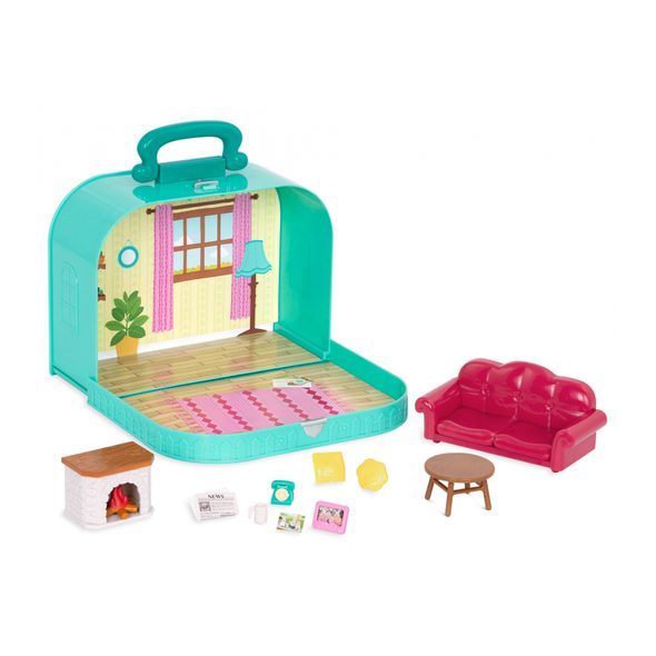 LI'L WOODZEEZ SADA V KUFŘÍKU OBÝVACÍ POKOJ - DOPLŇKY PRO FIGURKY - PRO DĚTI