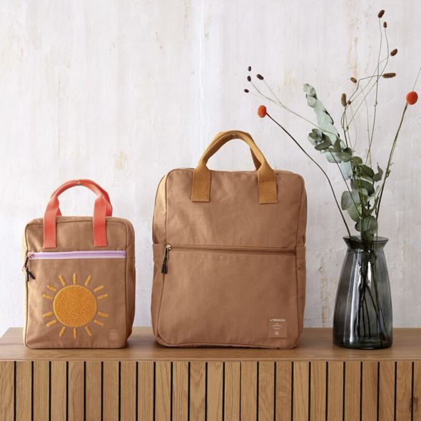 LÄSSIG GREEN LABEL LITTLE ONE & ME SQUARE BACKPACK SMALL GOTS CARAMEL - BATOHY A TAŠKY - PRO DĚTI