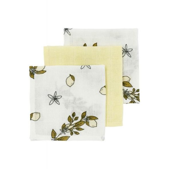 MEYCO MUŠELÍNOVÁ PLENA-ŽÍNKA 3-BALENÍ - LEMON SOFT YELLOW - ŽÍNKY A HOUBIČKY - KOUPÁNÍ A ZDRAVÍ