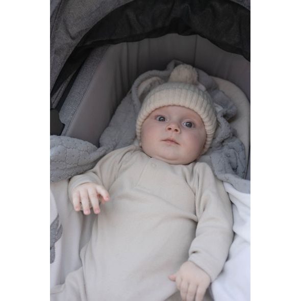 LODGER HATTER FOLKLORE MERINO WOOL BIRCH 0 - 3 MĚSÍCE - ČEPIČKY A KLOBOUČKY - PRO DĚTI