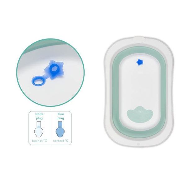 FILLIKID SKLÁDACÍ DĚTSKÁ VANIČKA ORCA SAGE-WHITE - VANIČKY PLASTOVÉ - KOUPÁNÍ A ZDRAVÍ